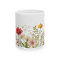 Wildflower Print Ceramic Mug, (11oz, 15oz) | Madfox Creations Co.